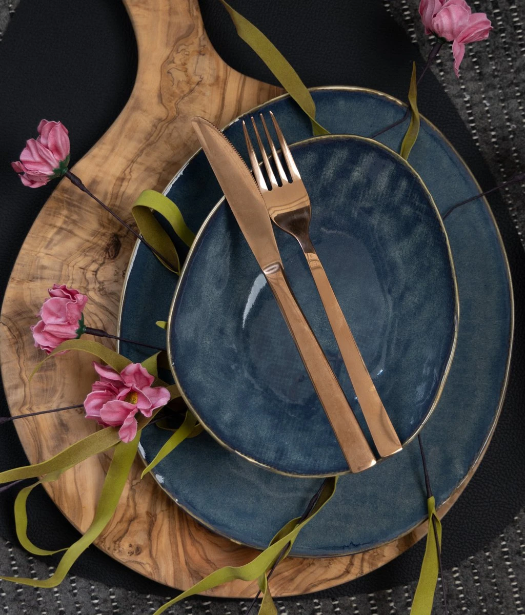 Cosy & Trendy Serviesset Aicha Blue 18-Delig - 6 Persoons 3 Cosy & Trendy Serviesset Aicha Blue 18-Delig - 6 Persoons - Afbeelding 3