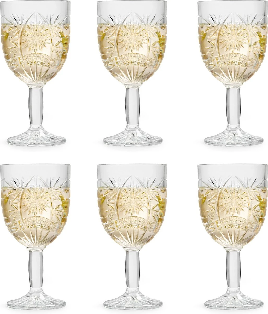 Libbey Wijnglas Atik - 230 Ml / 23 Cl - 6 Stuks - Ster Motief - Vaatwasserbestendig - Hoge Kwaliteit 1 Libbey Wijnglas Atik - 230 Ml / 23 Cl - 6 Stuks - Ster Motief - Vaatwasserbestendig - Hoge Kwaliteit