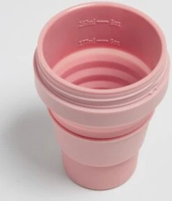 STOJO - Opvouwbare Beker - To Go - Roze - 237ml (8oz) - Herbruikbaar -Keukenheld Verkoopwinkel 1028x1200 1