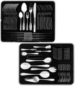 Bestekset 12 Persoons - 72-delig - Vaatwasserbestendig - Edelstaal - Roestvrijstaal 7 Bestekset 12 Persoons - 72-delig - Vaatwasserbestendig - Edelstaal - Roestvrijstaal -Keukenheld Verkoopwinkel 1048x1200