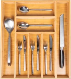 Bamboe Bestekbak Van Coninx 41x47cm | Besteklade | Bestekhouder | Opbergbak | Duurzaam | Voor Laden Van 47cm Diep -Keukenheld Verkoopwinkel 1081x1200