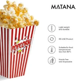 50 Duurzame Popcorn Bakjes (18x10cm) - Popcorn Zakjes Voor Filmavonden, Feestjes - Ook Geschickt Als Snoepbakje Of Feestzakje Voor Kinderen 16 50 Duurzame Popcorn Bakjes (18x10cm) - Popcorn Zakjes Voor Filmavonden, Feestjes - Ook Geschickt Als Snoepbakje Of Feestzakje Voor Kinderen -Keukenheld Verkoopwinkel 1127x1200 2