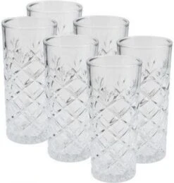 Merkloos Excellent Houseware Longdrinkglazen Set 6 Glazen- 300ML