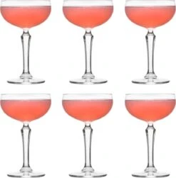 Libbey Champagneglas SPKSY Coupe - 245 Ml / 24,5 Cl - 6 Stuks - Vaatwasserbestendig - Hoge Kwaliteit - Vintage Design - Perfect Voor Een Cocktailfeest Aan Huis