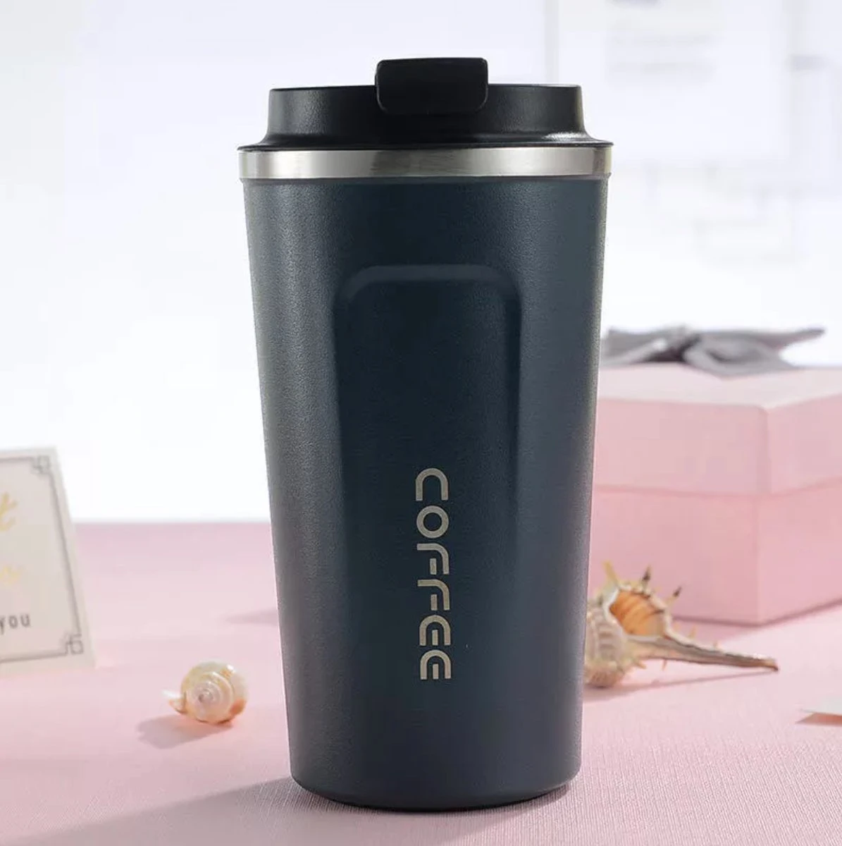 Koffiebeker To Go | Lekvrije Thermosbeker | Thermosfles | RVS Reisbeker | Dubbelwandige Travel Mug | 380 Ml | Blauw 5 Koffiebeker To Go | Lekvrije Thermosbeker | Thermosfles | RVS Reisbeker | Dubbelwandige Travel Mug | 380 Ml | Blauw - Afbeelding 5