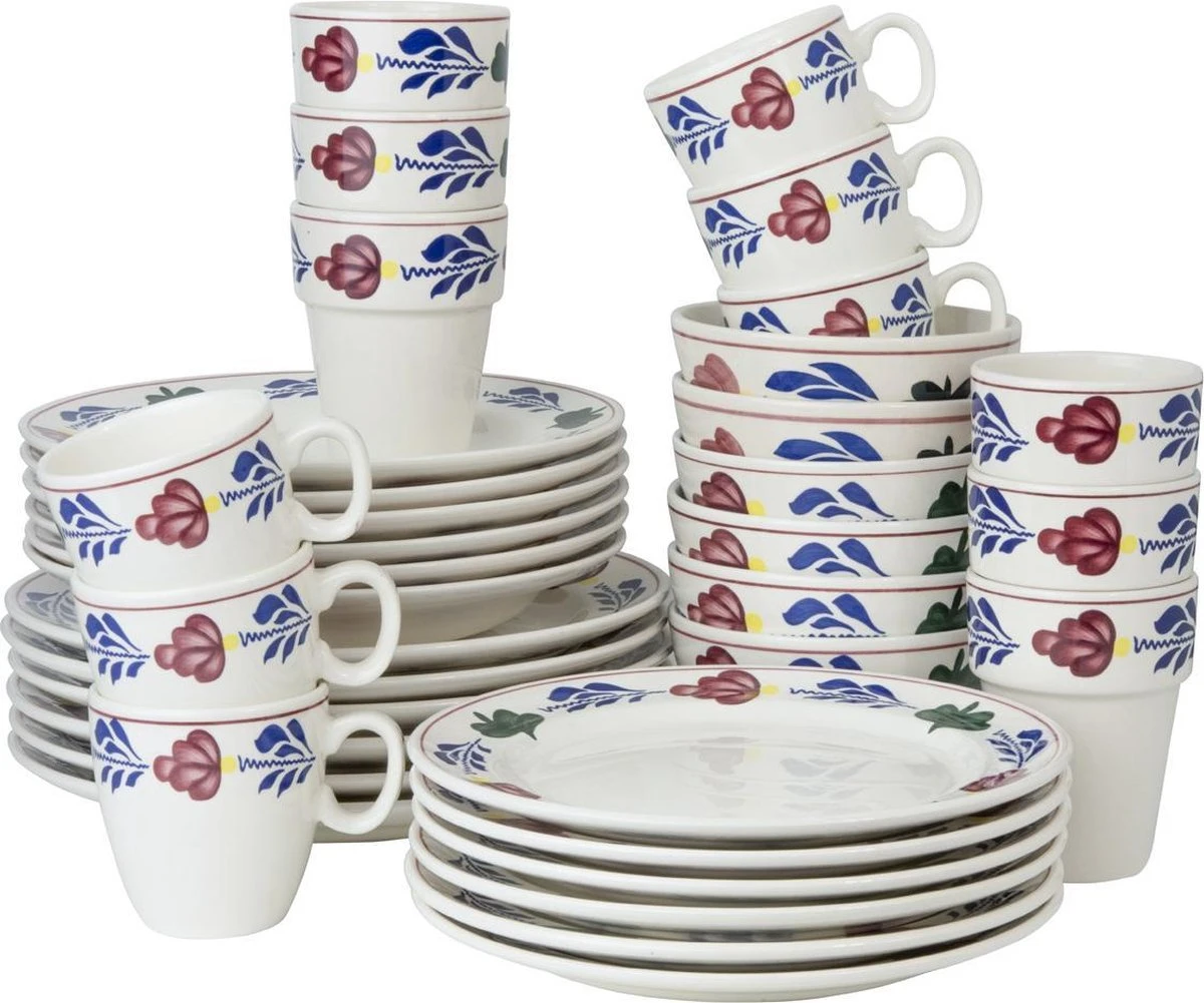 Boerenbont Serviesset - 36-Delig 1 Boerenbont Serviesset - 36-Delig