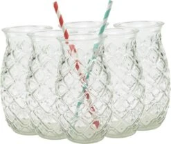 Merkloos Beker - Glas Ananas - 6 Stuks - Zomer - Cocktail -400ml -Keukenheld Verkoopwinkel 1200x1009 2