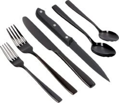 Deleca 6 Persoons Bestekset (36-delig) - Lepels, Messen, Vorken & Steakmessen - Vaatwasserbestendig - Zwart / RVS 17 Deleca 6 Persoons Bestekset (36-delig) - Lepels, Messen, Vorken & Steakmessen - Vaatwasserbestendig - Zwart / RVS -Keukenheld Verkoopwinkel 1200x1036 2