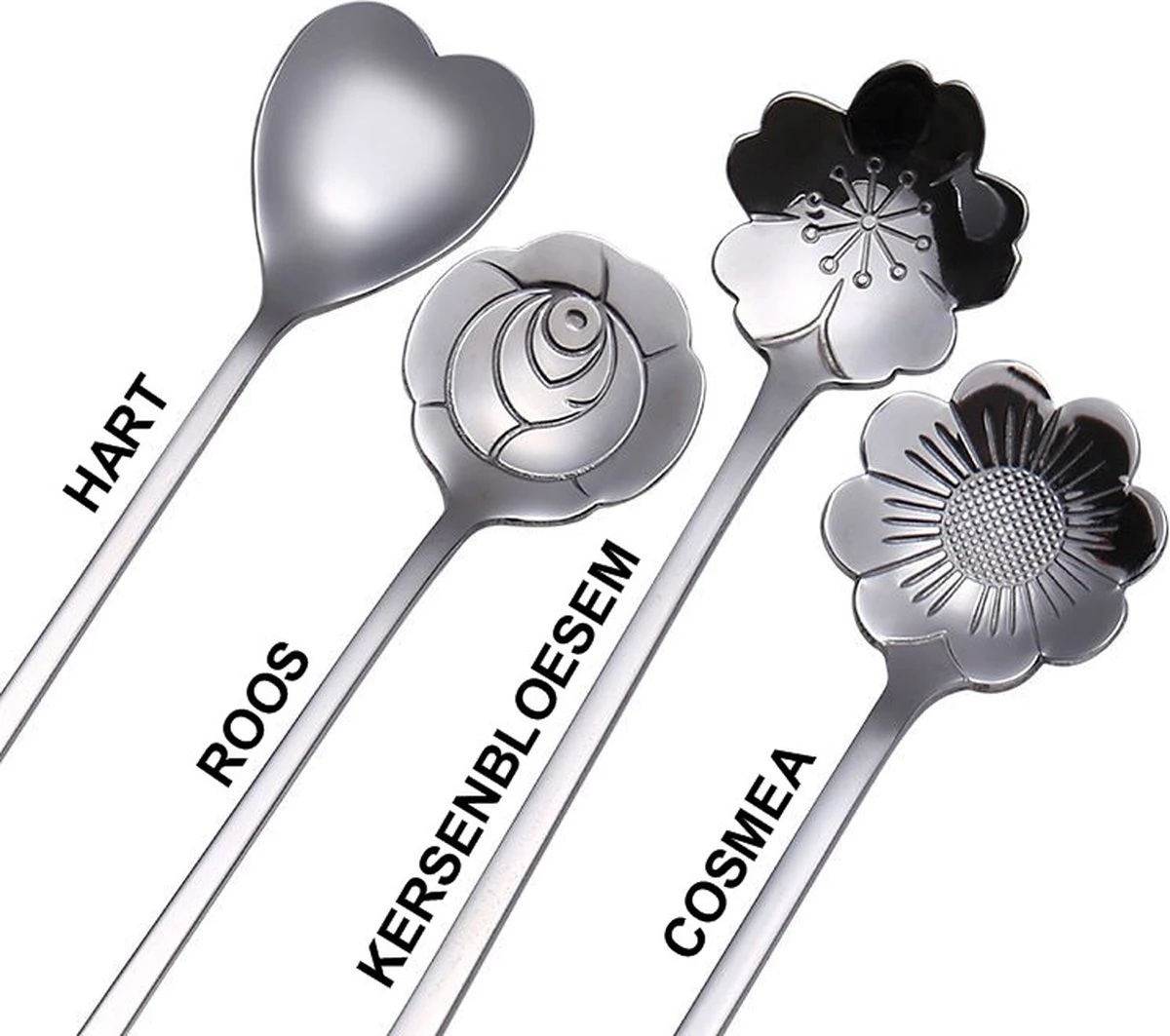 Fako Bijoux® - 8 Lange Lepels Bloem Motief - Latte Macchiato - Longdrink - Cocktail - Dessert - IJs - Koffie - Goud - 8 Stuks - Bewaarzakje 3 Fako Bijoux® - 8 Lange Lepels Bloem Motief - Latte Macchiato - Longdrink - Cocktail - Dessert - IJs - Koffie - Goud - 8 Stuks - Bewaarzakje - Afbeelding 3