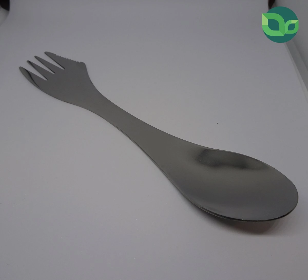 Usables Spork - 3 In 1 - Bestekset - Mes, Vork En Lepel - Milieuvriendelijk - Roestvrijstaal - RVS - Duurzaam - Hiking - Camping - Herbruikbaar 2 Usables Spork - 3 In 1 - Bestekset - Mes, Vork En Lepel - Milieuvriendelijk - Roestvrijstaal - RVS - Duurzaam - Hiking - Camping - Herbruikbaar - Afbeelding 2