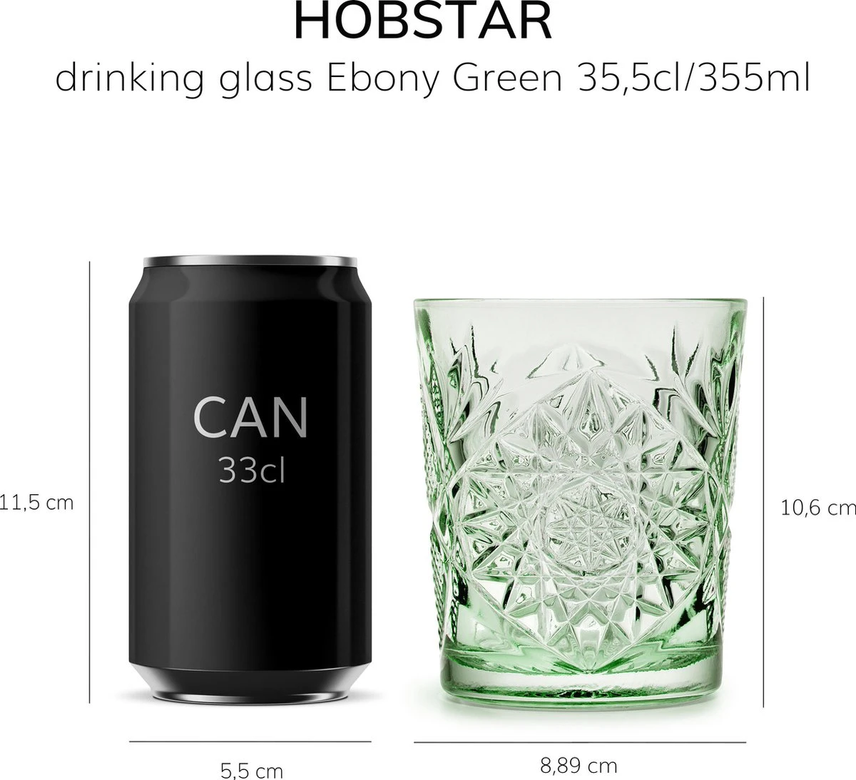 Libbey Drinkglas Hobstar Ebony Green – 355 Ml/ 35,5 Cl - 6 Stuks - Vintage Design - Vaatwasserbestendig - Hoge Kwaliteit 6 Libbey Drinkglas Hobstar Ebony Green – 355 Ml/ 35,5 Cl - 6 Stuks - Vintage Design - Vaatwasserbestendig - Hoge Kwaliteit - Afbeelding 6