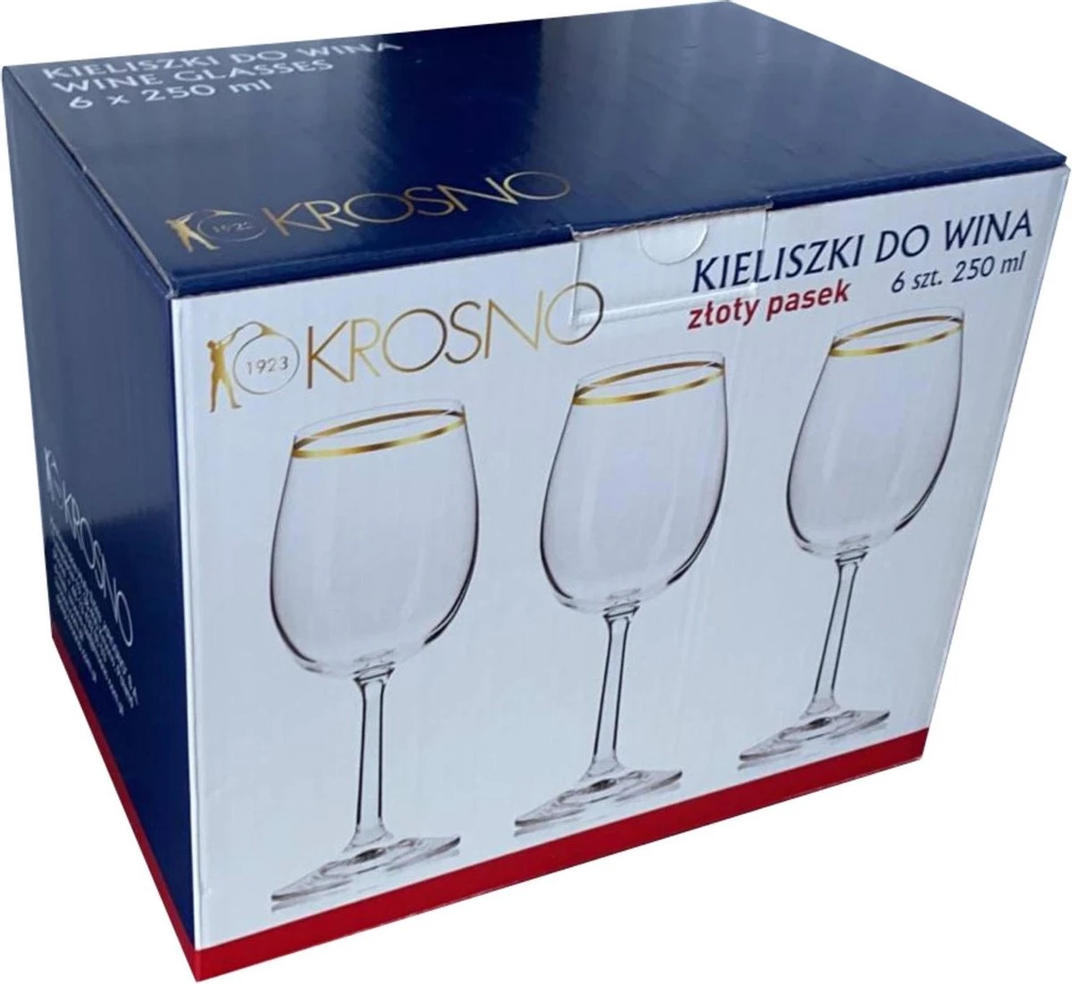 Krosno Wijnglas Goldline - 25 Cl - Transparant Goud - 6 Stuk(s) 3 Krosno Wijnglas Goldline - 25 Cl - Transparant Goud - 6 Stuk(s) - Afbeelding 3