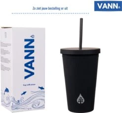 Beker Met Rietje En Deksel Starbucks Milkshake Beker Voor Take Away – Herbruikbare Plastic Drinkbeker Zwart 500ml - VANN -Keukenheld Verkoopwinkel 1200x1112 3