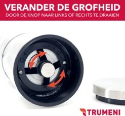 TRUMENI Dubbelzijdige Peper En Zoutmolen Set Inclusief Houder - Handmatige Pepermolen Met Instelbare Maalgraad - 2 Stuks Kruidenmolens 17 TRUMENI Dubbelzijdige Peper En Zoutmolen Set Inclusief Houder - Handmatige Pepermolen Met Instelbare Maalgraad - 2 Stuks Kruidenmolens -Keukenheld Verkoopwinkel 1200x1114 1