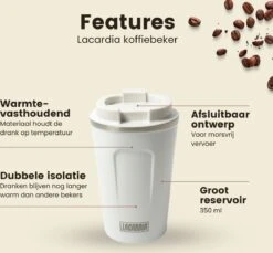LaCardia Koffiebeker To Go Premium Wit – Thermosbeker – Theebeker – 380ML – Herbruikbaar 15 LaCardia Koffiebeker To Go Premium Wit – Thermosbeker – Theebeker – 380ML – Herbruikbaar -Keukenheld Verkoopwinkel 1200x1114 2