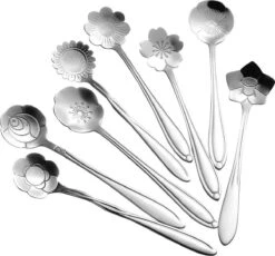 Fako Bijoux® - Bloemen Lepels Set - Theelepel / Koffielepel - 12cm - Zilver - 8 Stuks 11 Fako Bijoux® - Bloemen Lepels Set - Theelepel / Koffielepel - 12cm - Zilver - 8 Stuks -Keukenheld Verkoopwinkel 1200x1115