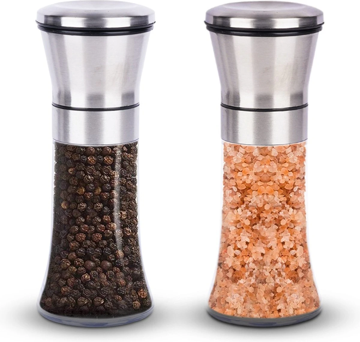Pepermolen - Peper En Zoutmolen Set - Comfortabele Grip - Stevig Materiaal 1 Pepermolen - Peper En Zoutmolen Set - Comfortabele Grip - Stevig Materiaal