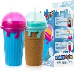 Frozen Magic Slushy Maker - Slush Puppy Maker - IJscrusher - Slush Puppy Beker - Slushy Puppy Maker - Slush Puppy Machine - Slush Maker - Slushy Cup - Tiktok - Bruin -Keukenheld Verkoopwinkel 1200x1161 3