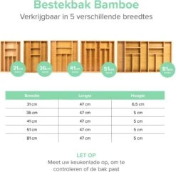 Bamboe Bestekbak Van Coninx 41x47cm | Besteklade | Bestekhouder | Opbergbak | Duurzaam | Voor Laden Van 47cm Diep -Keukenheld Verkoopwinkel 1200x1172 2