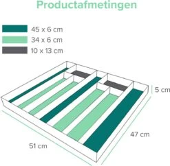 Grote Bestekbak Bamboe 51x47cm | Besteklade Van Coninx | Bestekhouder | Opbergbak | Duurzaam | Voor Laden Van 47cm Diep -Keukenheld Verkoopwinkel 1200x1175