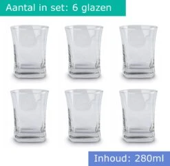Luxe Drinkglazen - Waterglazen - Waterglas - Limonadeglazen - Sapglazen - 280 ML - Set Van 6 -Keukenheld Verkoopwinkel 1200x1176 3
