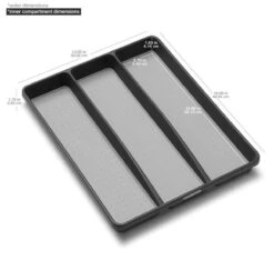 Madesmart Bestekbak - Besteklade 3 Vakken - Antraciet -Keukenheld Verkoopwinkel 1200x1181 1