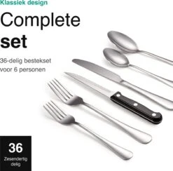 Vivid Green Bestekset (36-delig) - Bestek Set 6 Persoons - Lepels, Messen, Vorken En Steakmessen - Vaatwasserbestendig - RVS 13 Vivid Green Bestekset (36-delig) - Bestek Set 6 Persoons - Lepels, Messen, Vorken En Steakmessen - Vaatwasserbestendig - RVS -Keukenheld Verkoopwinkel 1200x1184