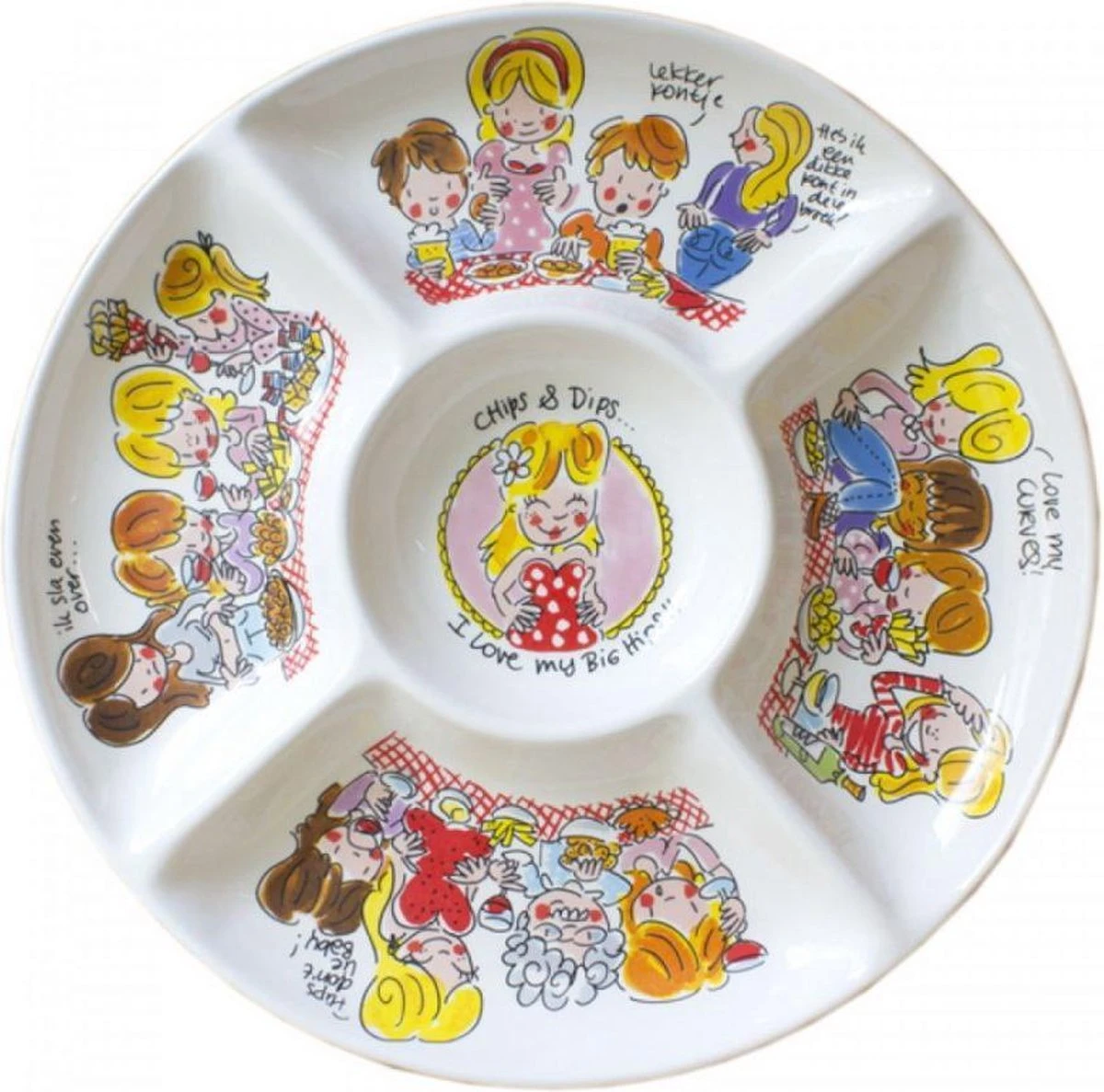 Blond Amsterdam Snack Dipschaal - Chips & Dips - Ø 33cm 1 Blond Amsterdam Snack Dipschaal - Chips & Dips - Ø 33cm