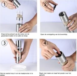 Merkloos Peper- En Zoutmolen- 2 In 1 - RVS - 22 X 5,2 Cm 15 Merkloos Peper- En Zoutmolen- 2 In 1 - RVS - 22 X 5,2 Cm -Keukenheld Verkoopwinkel 1200x1190 2