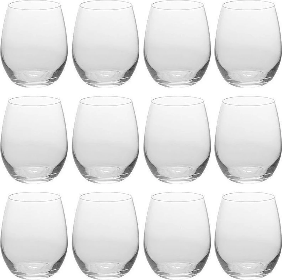 12x Luxe Sapglazen/waterglazen Van 390 Ml - Vaatwasserbestendig - Verzwaarde Glazen 1 12x Luxe Sapglazen/waterglazen Van 390 Ml - Vaatwasserbestendig - Verzwaarde Glazen