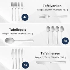 Veluw Bestekset 4 Persoons - Barcelona Bestekset 24 Delig - RVS 18/0 15 Veluw Bestekset 4 Persoons - Barcelona Bestekset 24 Delig - RVS 18/0 -Keukenheld Verkoopwinkel 1200x1195