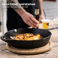 Gietijzeren Pan - Skillet - Koekenpan - BBQ - Koekenpan Inductie - ø32cm - 3.1 KG - Geschikt Voor Alle Warmtebronnen - Inclusief Gratis E-Book -Keukenheld Verkoopwinkel 1200x1198 16
