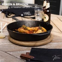 Gietijzeren Pan - Skillet - Koekenpan - BBQ - Koekenpan Inductie - ø32cm - 3.1 KG - Geschikt Voor Alle Warmtebronnen - Inclusief Gratis E-Book -Keukenheld Verkoopwinkel 1200x1198 17