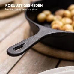 Gietijzeren Pan - Skillet - Koekenpan - BBQ - Koekenpan Inductie - ø32cm - 3.1 KG - Geschikt Voor Alle Warmtebronnen - Inclusief Gratis E-Book -Keukenheld Verkoopwinkel 1200x1198 20