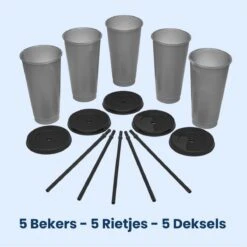 Herbruikbare Bekers Met Rietje En Deksel Van Plastic – Starbucks Design – Drinkbekers Met Rietje – Kleur Veranderende Beker -Keukenheld Verkoopwinkel 1200x1198 34