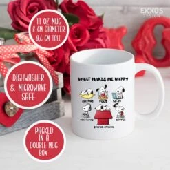 What Makes Snoopy Mok - Peanuts - Grappige Cadeautjes - Valentijn Cadeautje Voor Hem - Valentijn Cadeautje Voor Haar - Moederdag Cadeau - Valentijdag Cadeau - Cadeau Voor Vrouw - Mokken En Bekers - Cadeau Voor Moeder - Mama Cadeau - Koffiemok -Keukenheld Verkoopwinkel 1200x1200 1085