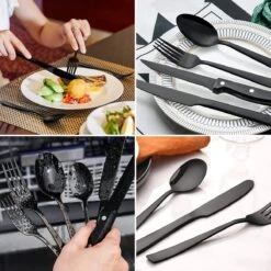 Deleca 6 Persoons Bestekset (36-delig) - Lepels, Messen, Vorken & Steakmessen - Vaatwasserbestendig - Zwart / RVS 13 Deleca 6 Persoons Bestekset (36-delig) - Lepels, Messen, Vorken & Steakmessen - Vaatwasserbestendig - Zwart / RVS -Keukenheld Verkoopwinkel 1200x1200 114