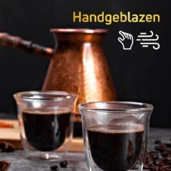 Dubbelwandige ESPRESSO Glazen Van Borosilicaat - Warme En Koude Dranken Kopjes - 70 ML - Set Van 4 -Keukenheld Verkoopwinkel 1200x1200 1161
