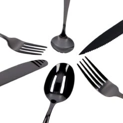 Deleca 6 Persoons Bestekset (36-delig) - Lepels, Messen, Vorken & Steakmessen - Vaatwasserbestendig - Zwart / RVS 16 Deleca 6 Persoons Bestekset (36-delig) - Lepels, Messen, Vorken & Steakmessen - Vaatwasserbestendig - Zwart / RVS -Keukenheld Verkoopwinkel 1200x1200 117