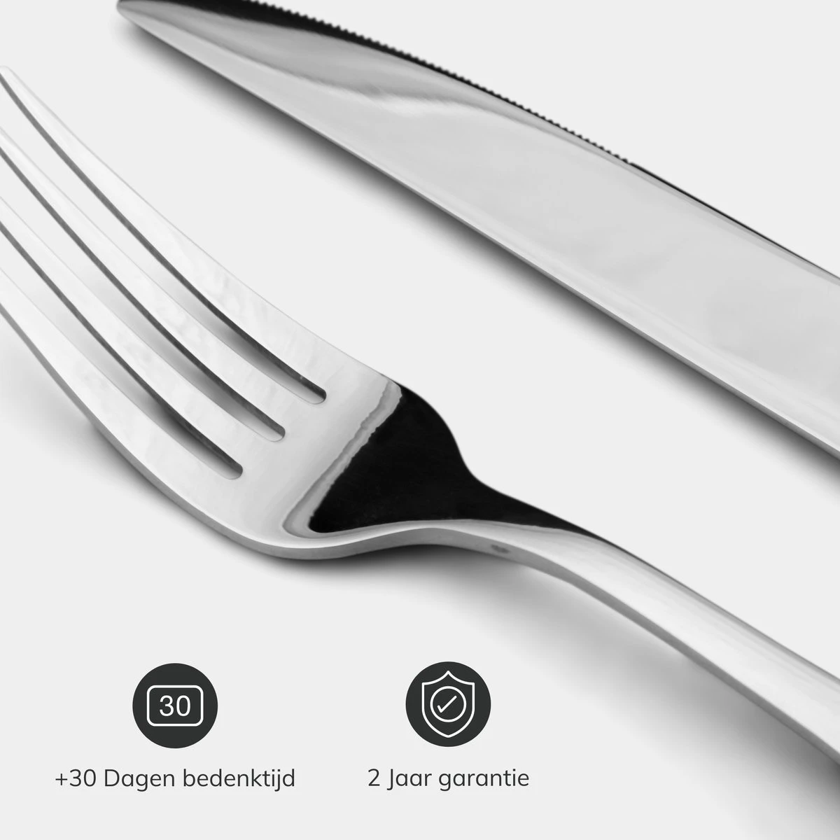 Deleca 12 Persoons Bestekset (72-delig) - Lepels, Messen, Vorken & Steakmessen - Vaatwasserbestendig - Zilver / RVS 2 Deleca 12 Persoons Bestekset (72-delig) - Lepels, Messen, Vorken & Steakmessen - Vaatwasserbestendig - Zilver / RVS - Afbeelding 2