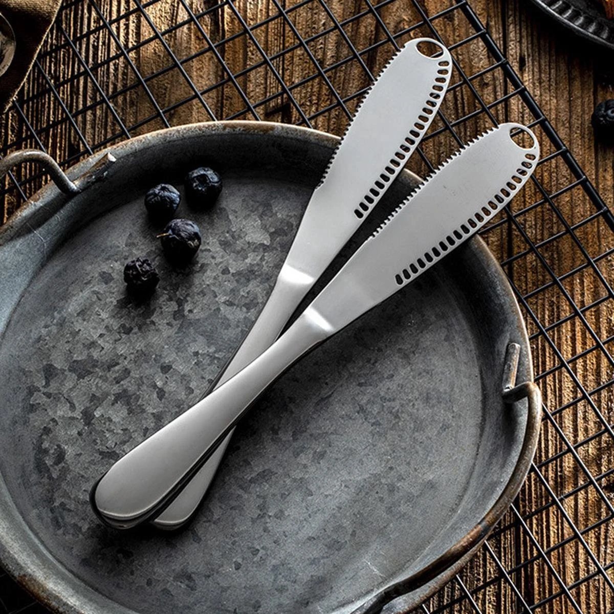 Merkloos Zilverkleurige 3-delige Botermessen Set - Roestvrijstaal - Messenset Voor De Boter - 3 X 20,8 X 1,6 Cm 5 Merkloos Zilverkleurige 3-delige Botermessen Set - Roestvrijstaal - Messenset Voor De Boter - 3 X 20,8 X 1,6 Cm - Afbeelding 5