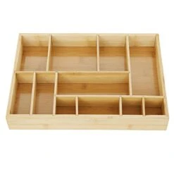 Merkloos Decopatent® Bestekbak - Lade Organizer - Besteklade - Bamboe - Hout - Bestek Bak Organizer Houder Voor Keukenla - Bestekcassette -Keukenheld Verkoopwinkel 1200x1200 164