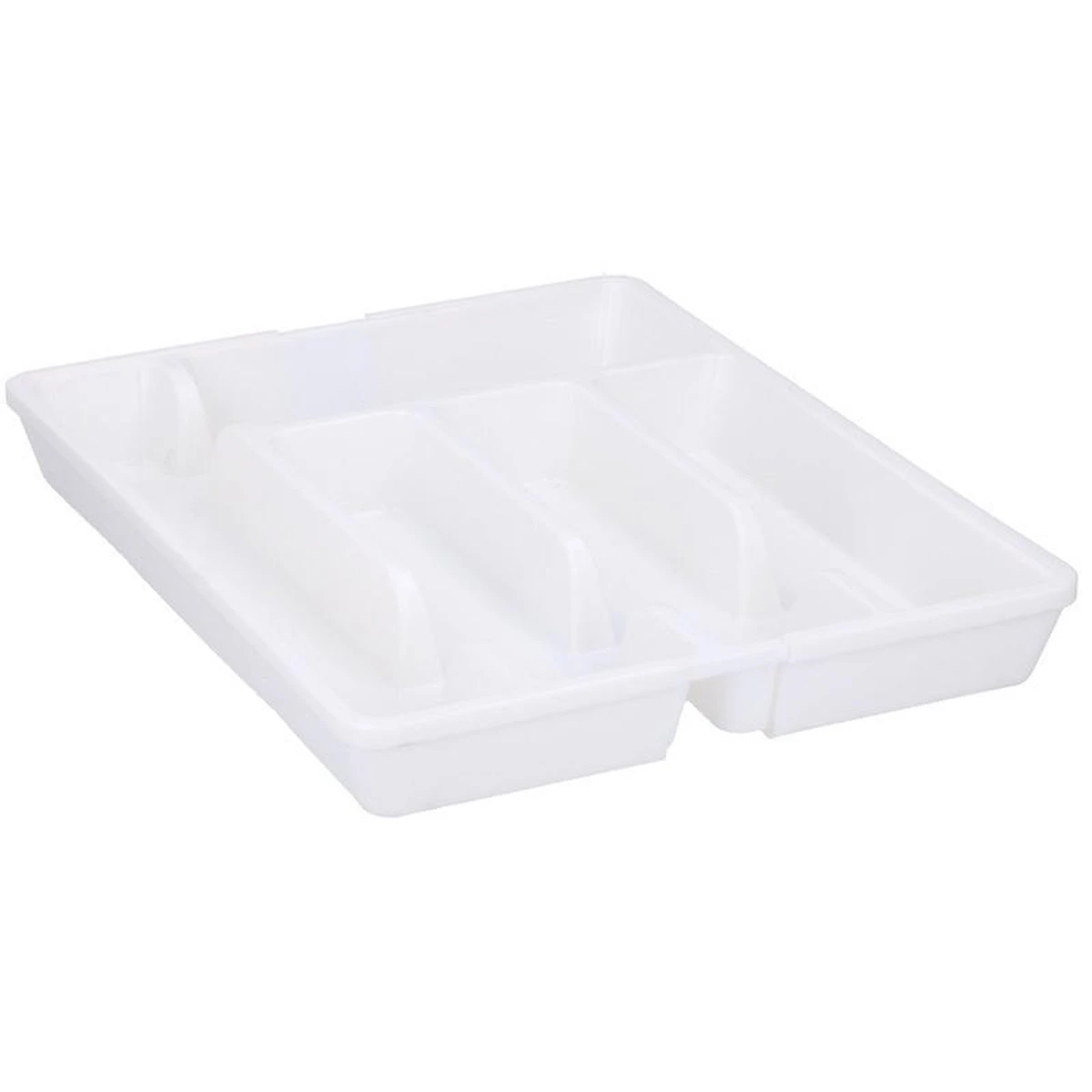 Merkloos Bestekbak/bestekhouder - Uitschuifbaar - Wit - 44 Cm - 5 Tot 7 Vakken 2 Merkloos Bestekbak/bestekhouder - Uitschuifbaar - Wit - 44 Cm - 5 Tot 7 Vakken - Afbeelding 2