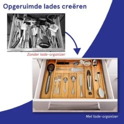 ACAZA Uitschuifbare Bestekbak In Bamboe Hout, Besteklade Met 7 Tot 9 Vakken, Ladeverdeler, Opbergbak, Bestekcassette, Verstelbaar -Keukenheld Verkoopwinkel 1200x1200 223