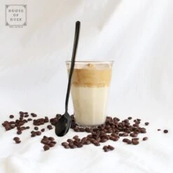 House Of Husk Latte Macchiato Lepels Set - Lange Theelepels - Koffielepels - Longdrinklepels - Sorbetlepels - Barlepel - RVS - 6 Stuks - 20CM - Zwart -Keukenheld Verkoopwinkel 1200x1200 285