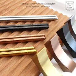 House Of Husk Chopsticks Set - Koreaanse Eetstokjes - Vaatwasserbestendig - RVS - 5 Paar - Rose Goud -Keukenheld Verkoopwinkel 1200x1200 331