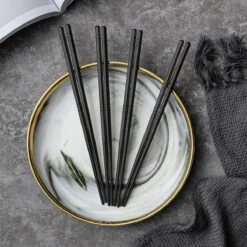Alheco 6 Paar Koreaanse Chopsticks - Eetstokjes - Metaal / RVS - Zwart 7 Alheco 6 Paar Koreaanse Chopsticks - Eetstokjes - Metaal / RVS - Zwart -Keukenheld Verkoopwinkel 1200x1200 364