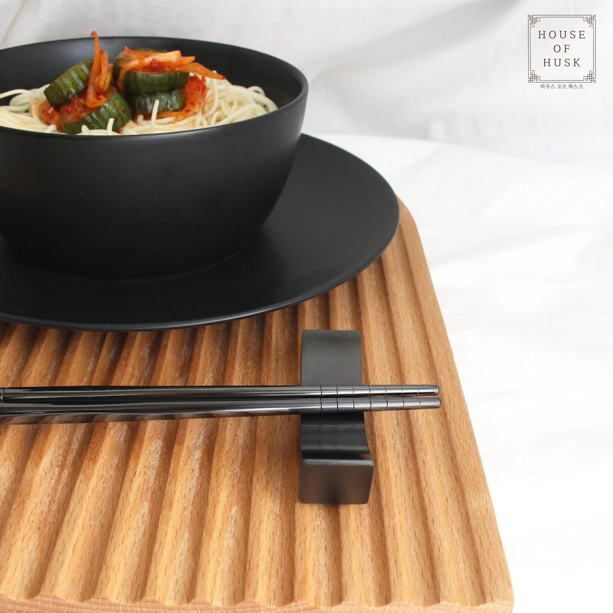 House Of Husk Chopsticks Set - Koreaanse Eetstokjes - Vaatwasserbestendig - RVS - 5 Paar - Zwart 6 House Of Husk Chopsticks Set - Koreaanse Eetstokjes - Vaatwasserbestendig - RVS - 5 Paar - Zwart - Afbeelding 6