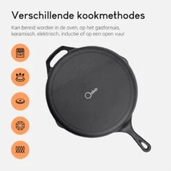 Ocina Gietijzeren Pan – ø30,5cm - Skillet - Koekenpan – Hapjespan – Koekenpan Inductie – Koekenpannenset - Gietijzeren Pan Bbq - Gietijzer 17 Ocina Gietijzeren Pan – ø30,5cm - Skillet - Koekenpan – Hapjespan – Koekenpan Inductie – Koekenpannenset - Gietijzeren Pan Bbq - Gietijzer -Keukenheld Verkoopwinkel 1200x1200 417