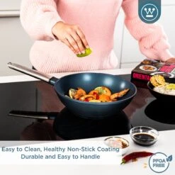 Westinghouse Performance Series - Wokpan Inductie - 28cm Luxe Wok Met Deksel - Blauw - Geschikt Voor Alle Warmtebronnen -Keukenheld Verkoopwinkel 1200x1200 541